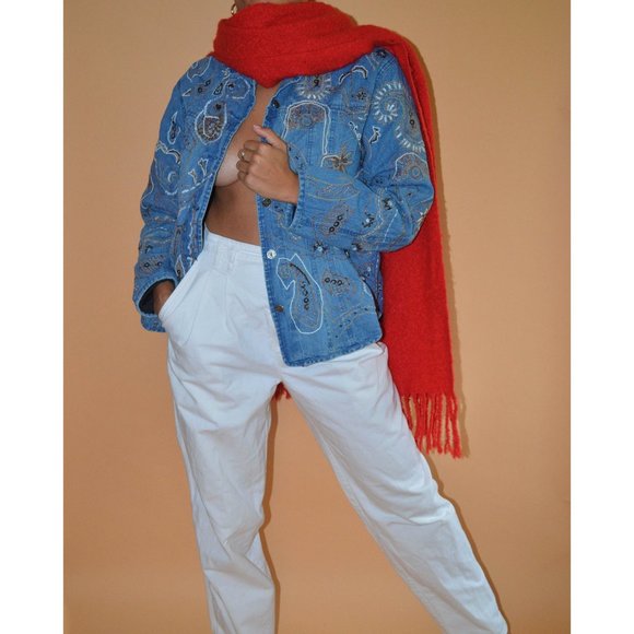Vintage Embroidered Denim Jacket - Picture 1 of 4